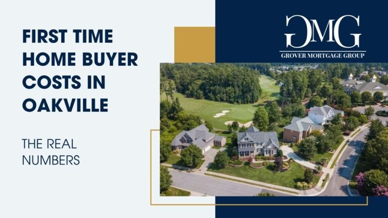 First time home buyer costs in Oakville, the real numbers, aerial view of residential neighbourhood, Grover Mortgage Group