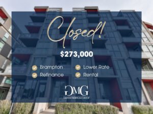 Deepika Grover’s mortgage team closed a $273,000 Brampton rental refinance, helping the borrower secure a lower mortgage interest rate.