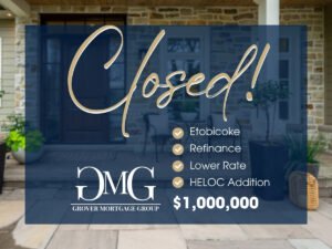 Deepika Grover’s mortgage team successfully closed a $1,000,000 Etobicoke refinance with a HELOC addition, securing the homeowner a lower rate.