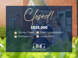 Deepika Grover’s mortgage team closed a $525,000 Stoney Creek refinance for debt consolidation, helping homeowners secure a lower rate successfully.