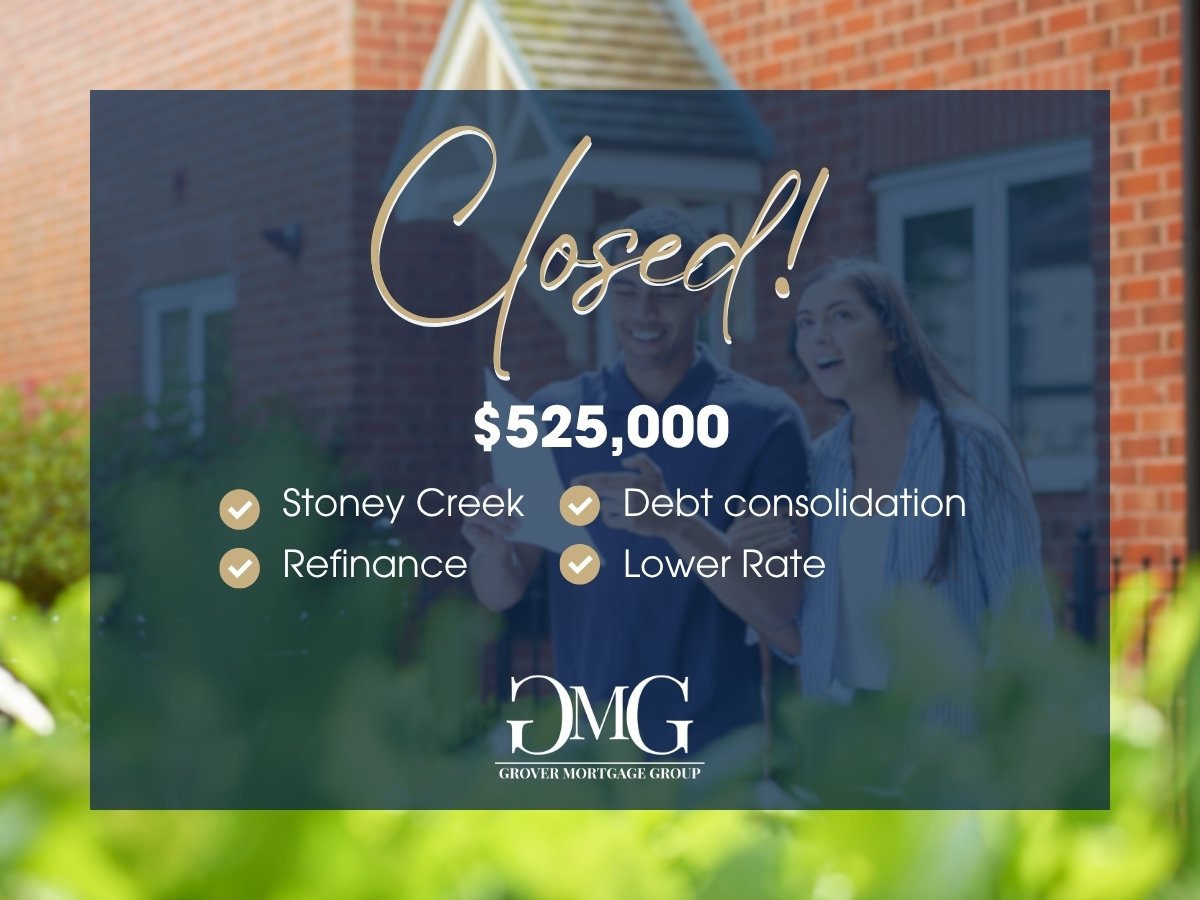 Deepika Grover’s mortgage team closed a $525,000 Stoney Creek refinance for debt consolidation, helping homeowners secure a lower rate successfully.